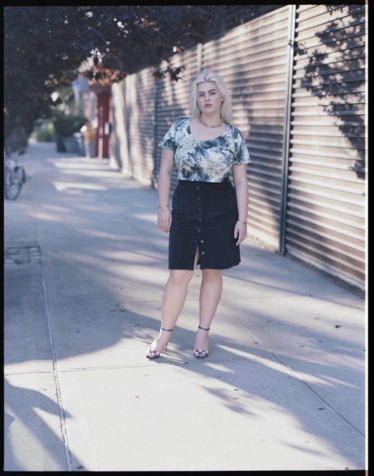 Top by Lovesick. Skirt by Modcloth. Shoes by Topshop. Bracelet by Amber Sceats. Necklace by Eddie Borgo.